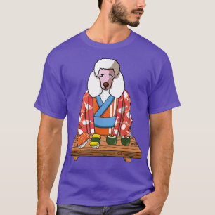 Poodle Dog Kimono Kawaii Japanese Foodie Sushi T-Shirt