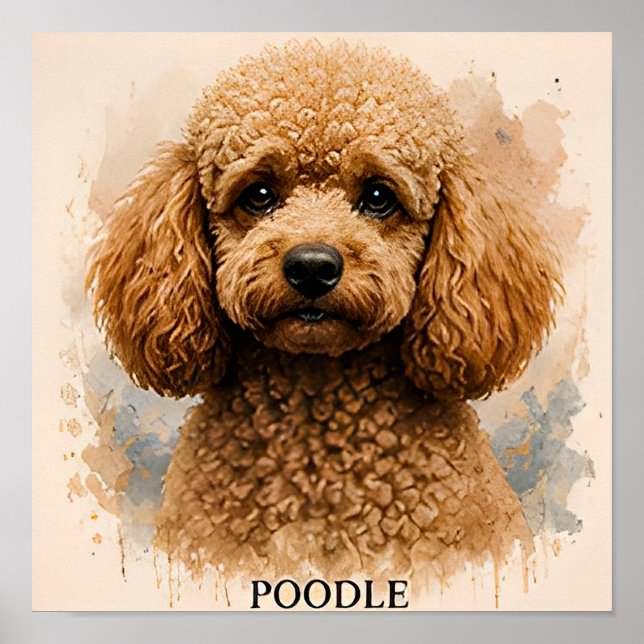 Poodle Dog Lover Gift Poster (Front)