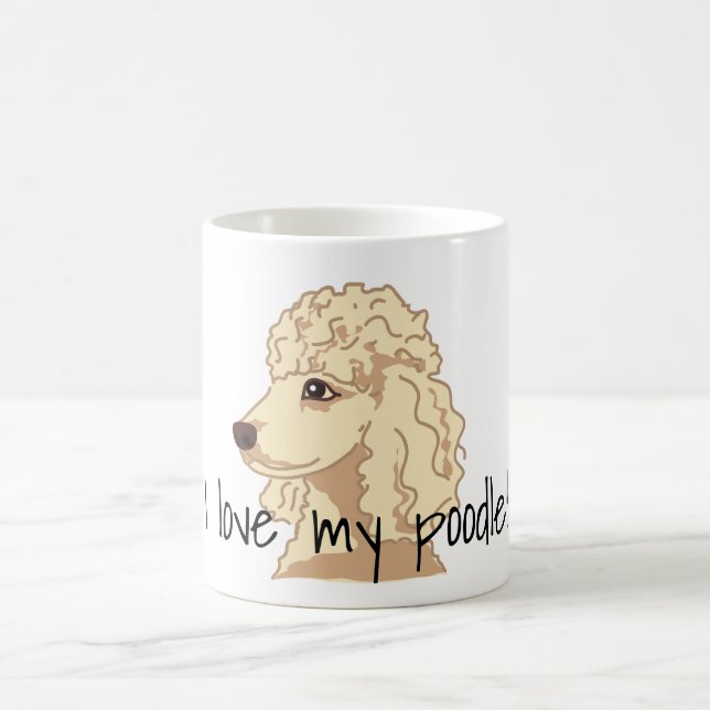 Poodle Dog Lover Pet Dogs Paws Coffee Mug (Center)