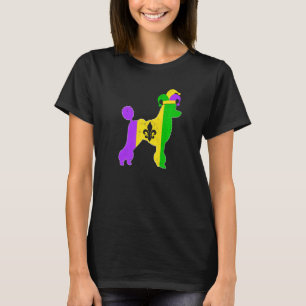 Poodle Dog Mardi Gras Carnivals Funny Puppy Jester T-Shirt