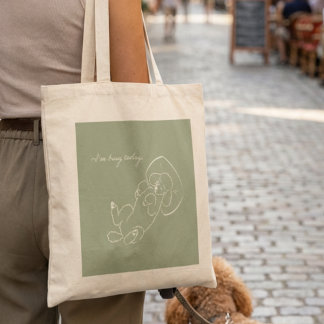 Poodle Dog Mum Custom Tote Bag  - I'm Busy Today