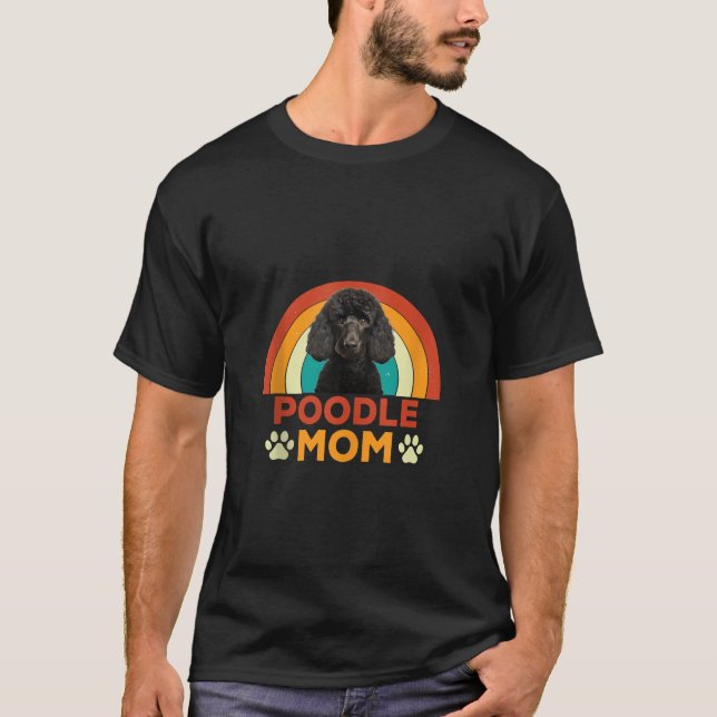 Poodle Dog Mum Mama Retro Sunset Mother s Day Tank (Front)