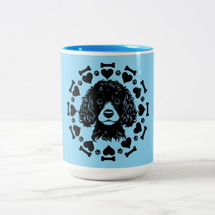 Poodle Dog Owner Two-Tone Coffee Mug