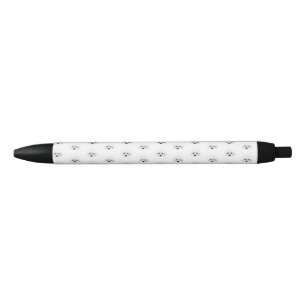 Poodle dog _ pattern  black ink pen