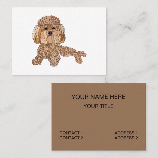 Poodle Dog Pet Grooming Business Card (Front/Back)