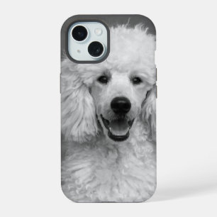 Poodle Dog Photo Black and White Personalizable iPhone 15 Case