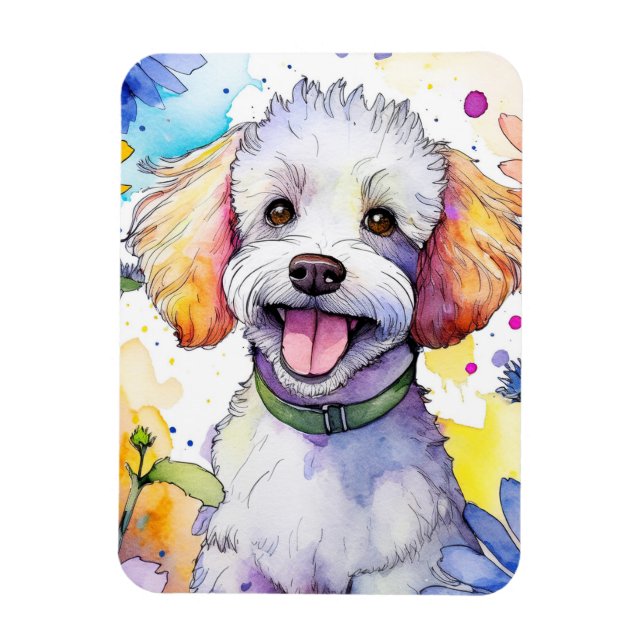 Poodle Dog Photo Magnet (Vertical)