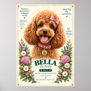 Poodle Dog Portrait Bella No. 12 Poster