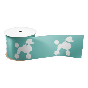 Poodle Dog Puppy French Satin Ribbon