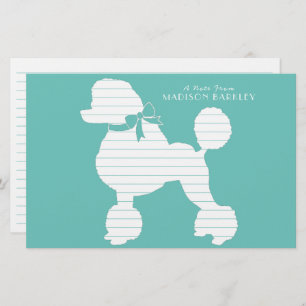 Poodle Dog Puppy French Stationery