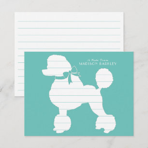 Poodle Dog Puppy French Thank You Card