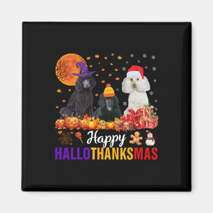 Poodle Dog Puppy Hallothanksmas Halloween Thanksgi Magnet
