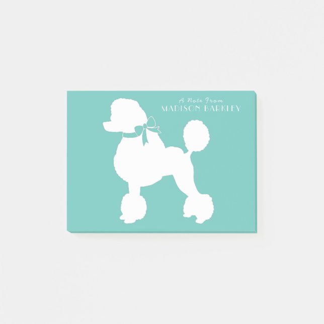 Poodle Dog Puppy Post-it Notes (Front)