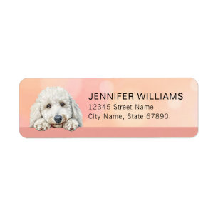Poodle Dog Return Address Labels