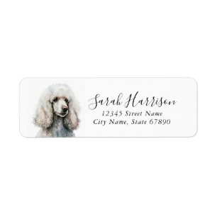 Poodle Dog Return Address Labels