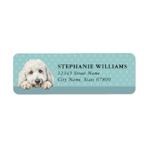 Poodle Dog Return Address Labels