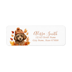 Poodle Dog Return Address Labels