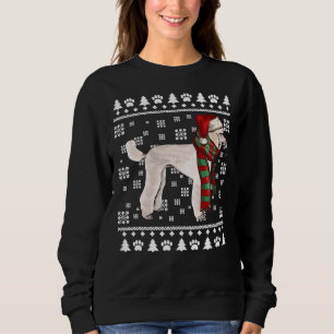 Poodle Dog Santa Hat Xmas Ugly Christmas Sweatshirt