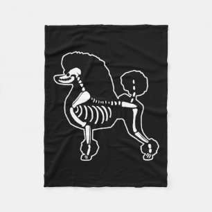 Poodle Dog Skeleton Halloween Doodle Dogs Lover Ow Fleece Blanket