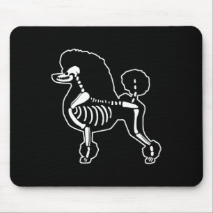 Poodle Dog Skeleton Halloween Doodle Dogs Lover Ow Mouse Pad