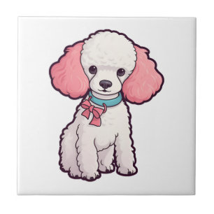Poodle Dog Super Cute Ceramic Tile