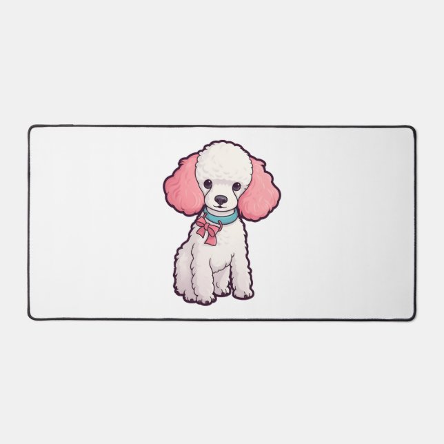 Poodle Dog Super Cute Desk Mat (Front)