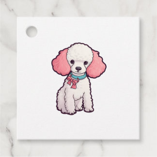 Poodle Dog Super Cute Favour Tags