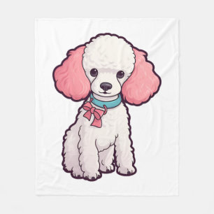 Poodle Dog Super Cute Fleece Blanket