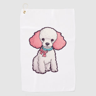Poodle Dog Super Cute   Golf Towel