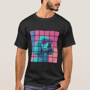 Poodle Dog Synthwave Vibe Graphic Funny T-Shirt