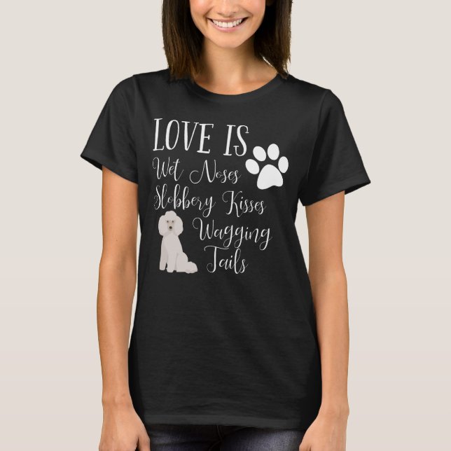 Poodle Dog T-Shirt Cute I Love My Dog Lover Gift (Front)