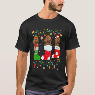 Poodle Dog Three Christmas Socks Sweater Xmas Dog