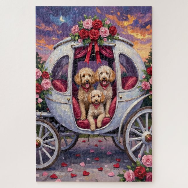 Poodle Dog Valentine's Day  Jigsaw Puzzle (Vertical)
