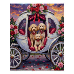 Poodle Dog Valentine's Day  Poster