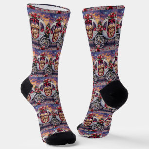 Poodle Dog Valentine's Day Socks