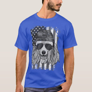 Poodle Dog Veteran 4th of July T-Shirt