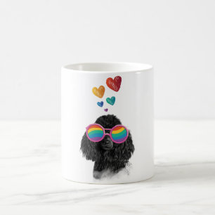 Poodle Dog with Hearts Valentine's Day  Coffee Mug