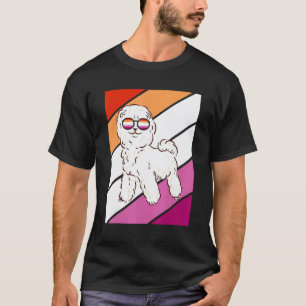 Poodle Dog With Pride Lesbian Flag LGBTQ Proud All T-Shirt