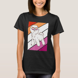 Poodle Dog With Pride Lesbian Flag LGBTQ Proud All T-Shirt