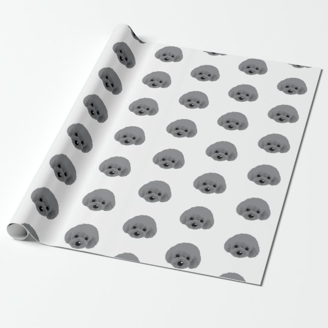 Poodle dog wrapping paper (Unrolled)