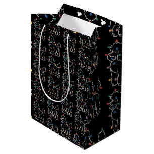 Poodle Dogs Tree Christmas Xmas Pet Animal Dog Medium Gift Bag