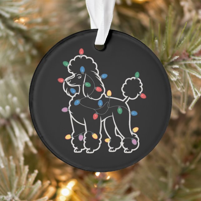 Poodle Dogs Tree Christmas Xmas Pet Animal Dog  Ornament (Tree)