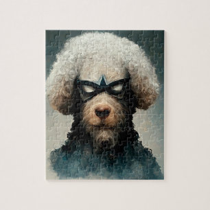 Poodle Dressed As Superhero Dog Jigsaw Puzzle