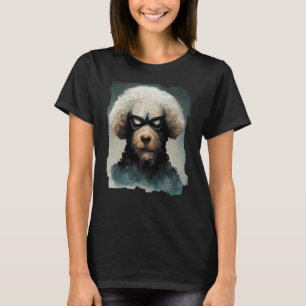 Poodle Dressed As Superhero Dog T-Shirt