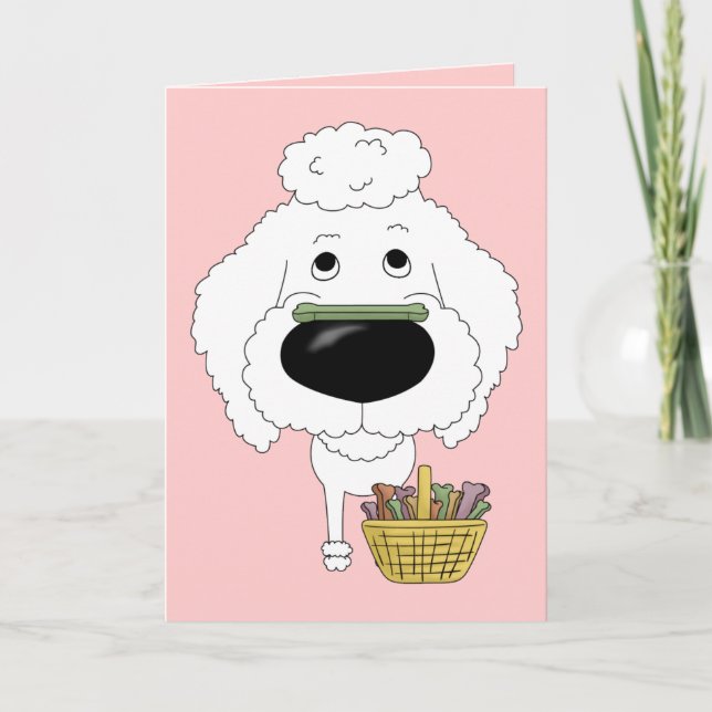 Poodle - Easter Bone Hunt, Anyone? Holiday Card (Front)