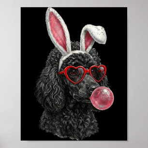 Poodle Easter Bunny Dog Lover Poster