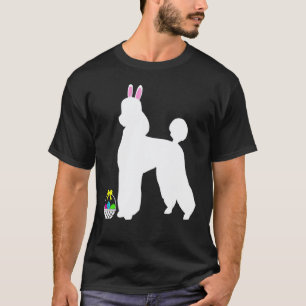Poodle Easter Bunny Dog Silhouette T-Shirt