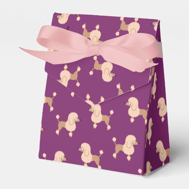 Poodle Favour Box (Front Side)