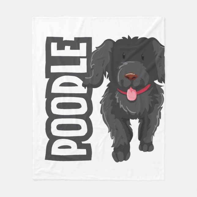 Poodle Fleece Blanket (Front)