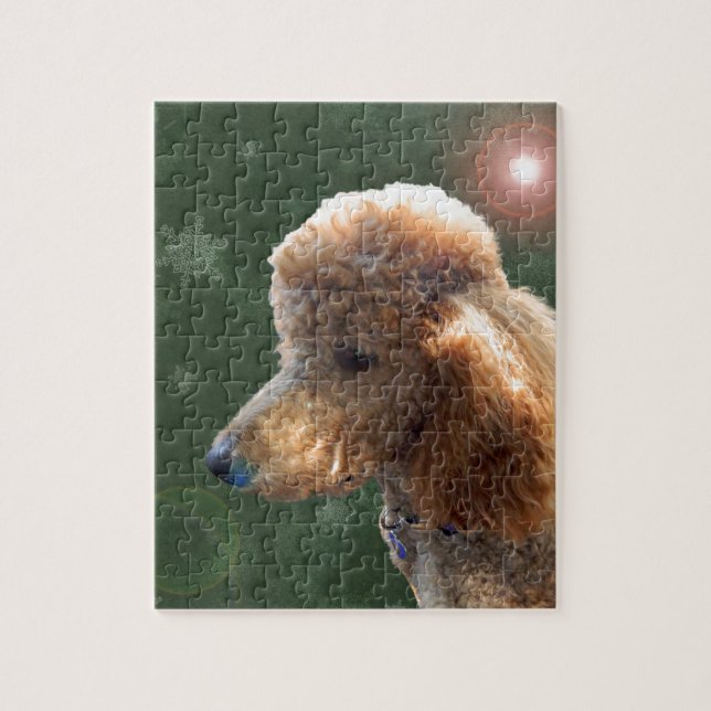 POODLE FOR THE HOLIDAYS JIGSAW PUZZLE (Vertical)